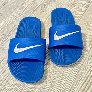 Nike Kawa kids slides | Royal Blue with White Swoosh | Unisex/Youth Size 3